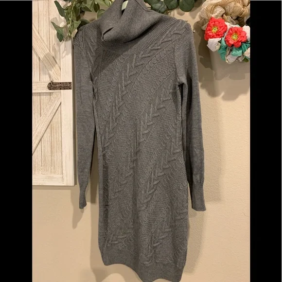 Banana Republic | Dresses | Br Heritage Cozy Cable Knit Sweater Dress Cowl  Neck Long Sleeve Size S | Poshmark